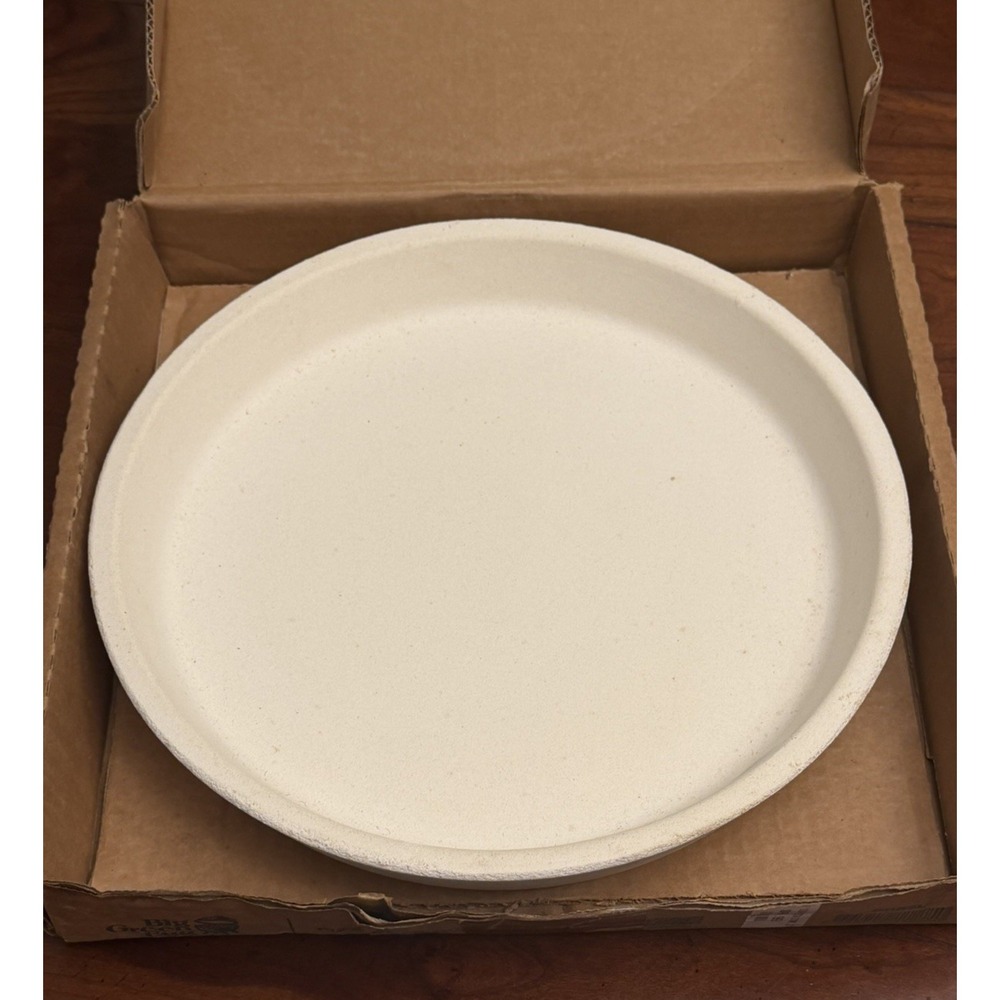 Big Green Egg Deep Dish Pizza Baking Stone 14" Ceramic #112750 DDBSL NIB New